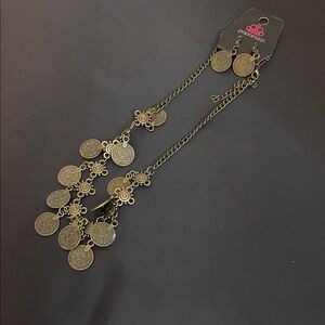 Paparazzi Antique Gold Coin Necklace Set